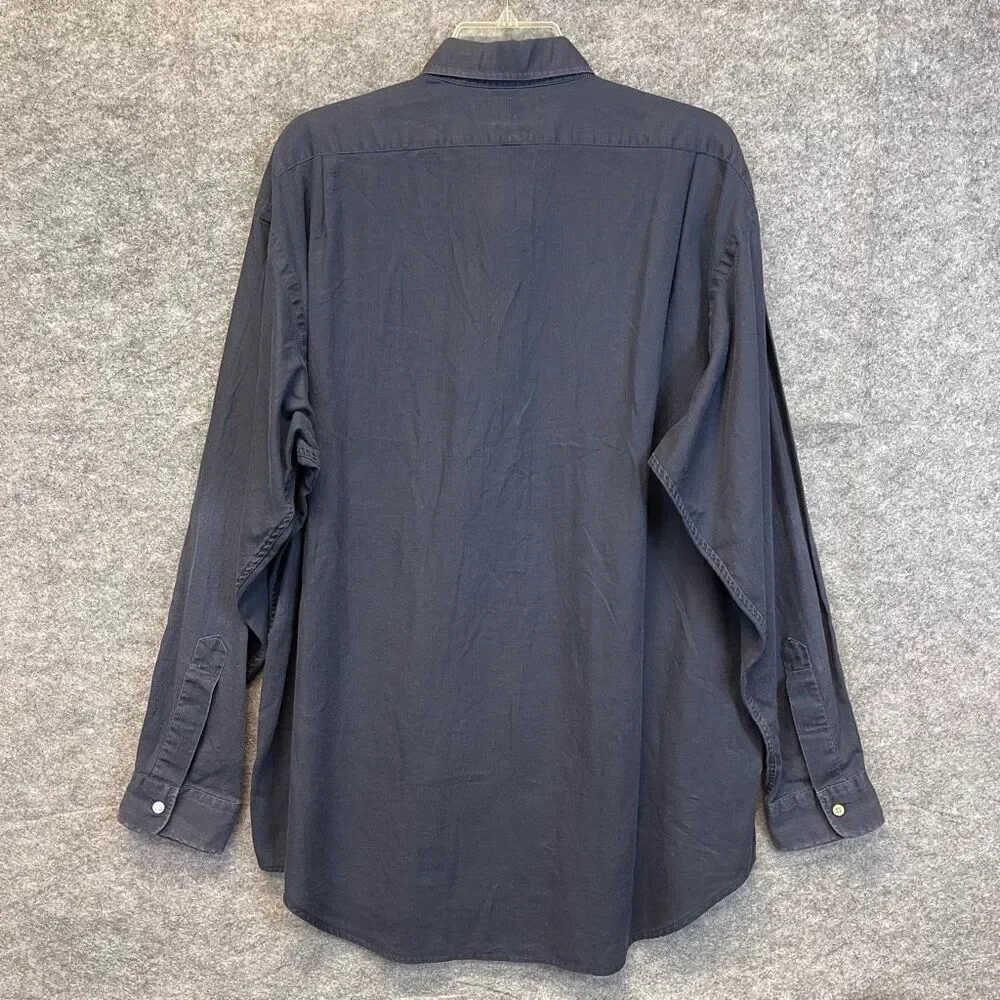 POLO RALPH LAUREN‎ Shirt Men’s Large Blue Harlow Cotton Long Sleeve Button Down